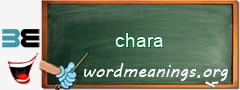 WordMeaning blackboard for chara